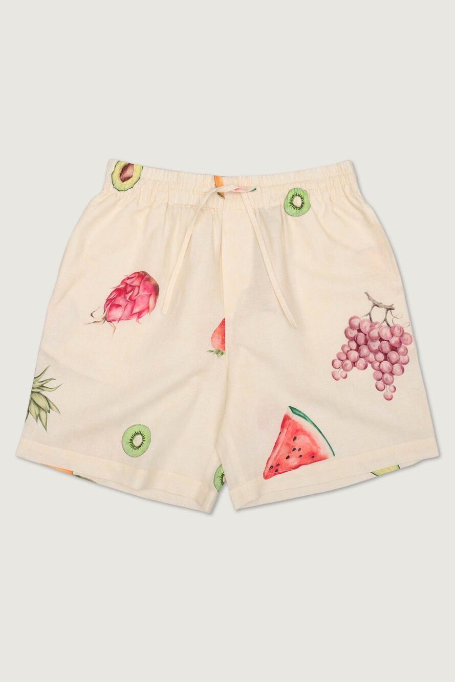 Perte D'ego Men's XXL "Le Fruit" Print Lounge Shorts